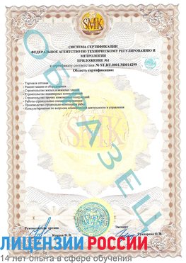 Образец сертификата соответствия (приложение) Покровка Сертификат ISO 14001